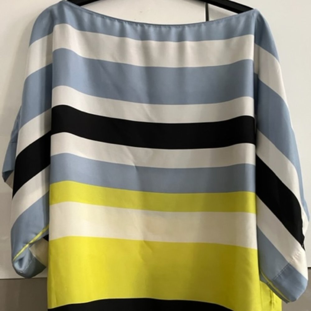 ZARA BASIC BOATNECK W/ KIMONO SLEEVE STRIPE BLOUSE  SIZE M